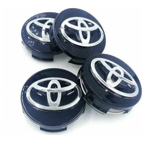 8 pièces Couvercle de moyeu de centre de roue Toyota 62 mm pour insigne de logo noir (1/4)