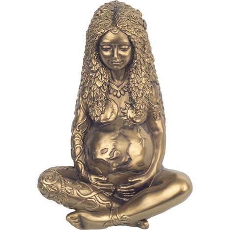 Signes Grimalt Figure de figure de personne Femme tenant la terre en bronze doré 18x11x13cm 28006