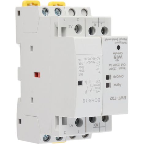 Contacteur de commande WiFi 2NO, contacteur de commande à distance basse tension pour la maison, maison connectée AC230V 16A (1/5)