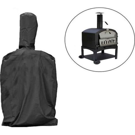Black Oxford 37×50×160Cm Outdoor Pizza Oven Cover, Garden Oven Protective Cover with Drawstring, Waterproof, Dustproof (1/5)