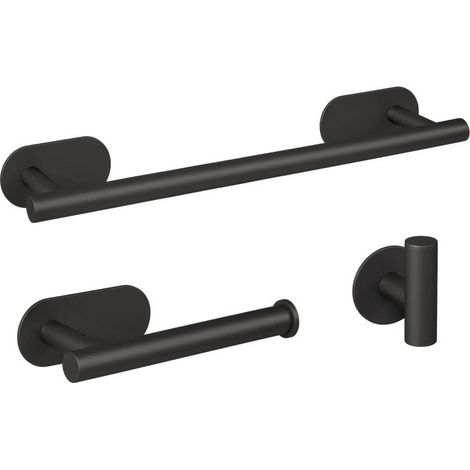 Bad-Accessoires-Set THOMAS 40 Schwarz matt