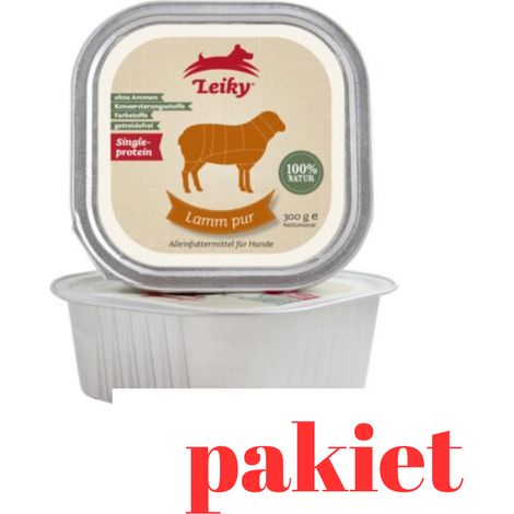 6 x Cordero puro para perros 300g  Alimento monoproteico de fácil digestión  Leiky