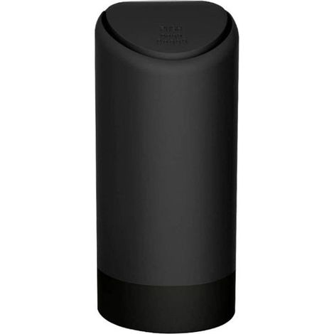 Poubelle de voiture avec couvercle, mini poubelle à poussière portable en silicone, le bureau, porte-gobelet latéral de voiture (1/5)