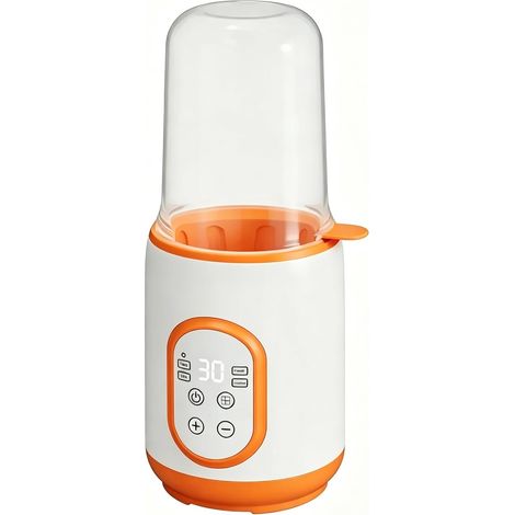 Calientabiberones compacto 8 en 1 con pantalla LCD, calentamiento rápido en 3 minutos, función de esterilización, protección contra ebullición en seco, práctica luz nocturna, para leche materna y papi (1/2)