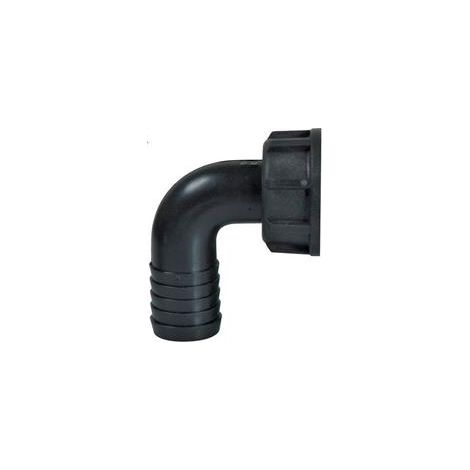 Ribimex – Raccord cannelé coudé F 1" – Diamètre 19mm – Écrou tournant pour système d'arrosage – Pour circuits d'arrosage de jardin