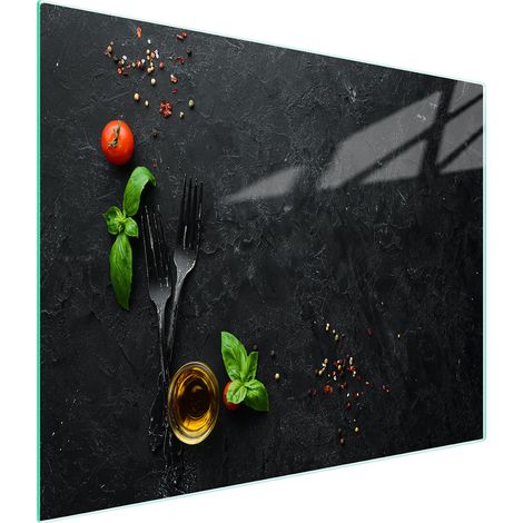 TAGLIERE IN VETRO 52x30 ARDESIA (1/5)