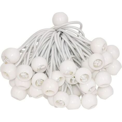 Cordes élastiques avec boules, 50 pièces, pour bâches, bannières de tente (1/5)