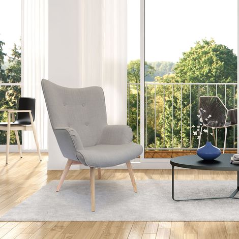 Fauteuil - HOME DECO FACTORY - Confortable - Gris