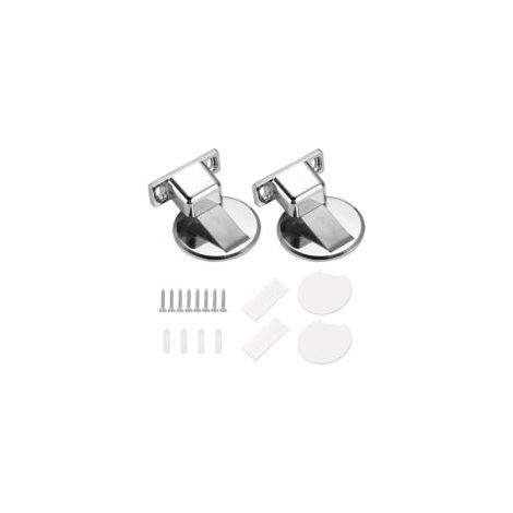 Tope de puerta invisible de 2 piezas con 8 tornillos y adhesivo, tope de puerta magnético, tope de puerta invisible anticolisión resistente, topes de puerta de acero inoxidable, para oficina y dormito