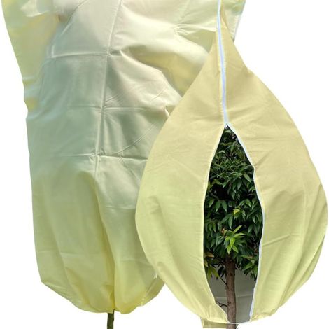 Housse de Protection Hivernale pour Plantes 120x180cm, Housse Chauffante en Tissu Non Tissé avec Cordon et Fermeture Éclair (1/5)