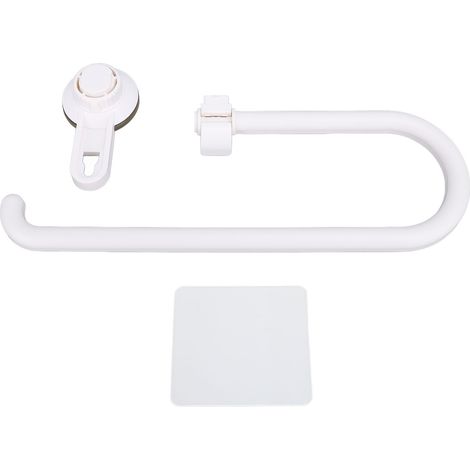 Suction Cup Hand Towel Holder for Bathroom Multi Functional No Drilling Towel Hanger Water Proof Hand Towel Rack White (1/5)