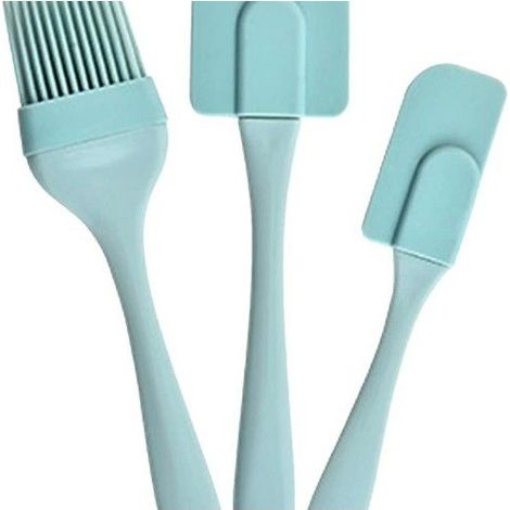 3pcs Cuisine Spatule Pâtisserie Pinceaux et Maryse en Silicone résistantes à Chaleur- Ustensiles en Silicone Lot de 3 (1/5)