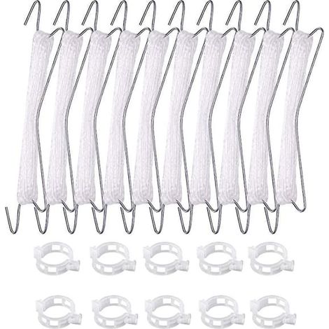 Filiyano-Lot de 10 supports à tomates avec ficelle de 10 m, crochets pour plantes grimpantes et 10 pinces. (1/5)