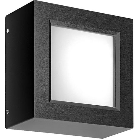 Enter – Applique/Plafonnier Led 8,7W Anthracite 3000K Ip65 - Éclairage Extérieur Carré À Haute Résistance Aux Agents Atmosphériques (1/4)