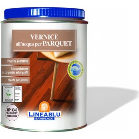 Vernice all'acqua per parquet trasparente semilucida 750 ml HP 3040