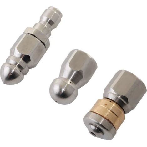 Buse À Jet Pour Nettoyeur Haute Pression - Raccord 1/4 Pouces - Pour Curage Canalisations Égouts Et Tuyaux - Lot De 1 (1/4)