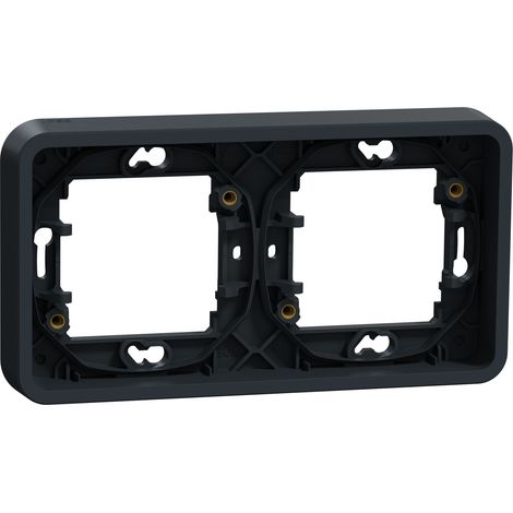 Schneider MUR34101 Mureva Styl – Horizontaler 2-fach-Rahmen – Unterputz – IP55 – IK08 – grau