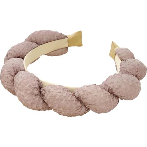 Fascia per capelli spessa e intrecciata color lilla per donna, ampia, decorazione alla moda