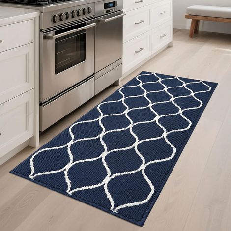 Tapis de Cuisine antidérapant 60 x 120 cm, Bleu (1/5)