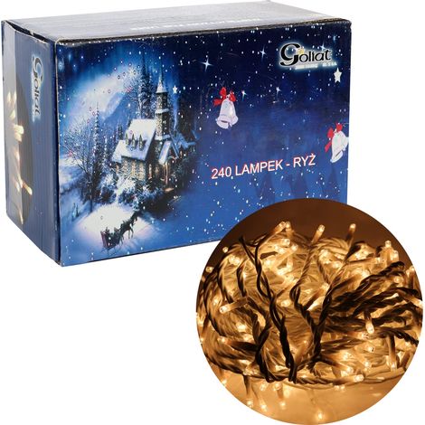Luces para árbol de Navidad, 240 LED tipo RYŹ, con programador, luz blanca cálida. (1/5)