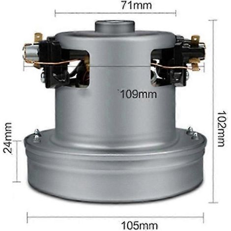 Motor universal para aspiradora de 1200 W, gran potencia, 105 mm de diámetro, repuestos para accesorios de aspiradora (1/4)