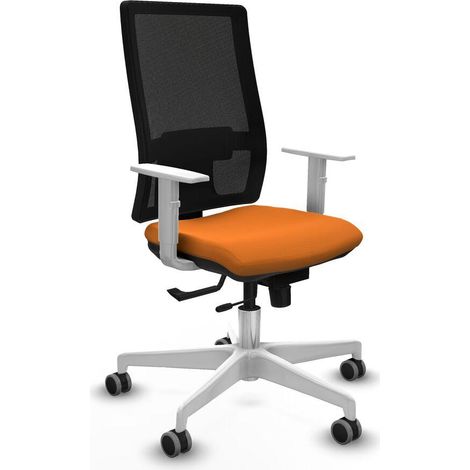 piqueras-y-crespo Horna chaise bureau similicuir orange (1/3)