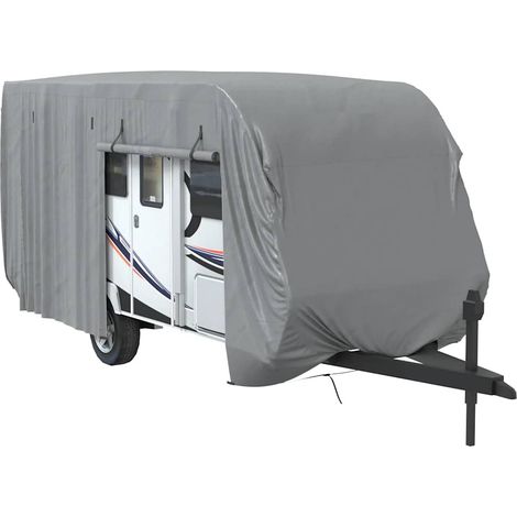 Housse de caravane gris 550x250x220 cm tissu non tissé (1/5)