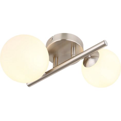 Globo - aplique de pared - Riha - níquel - vidrio metal - lámpara (1/5)