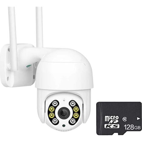 Caméra de sécurité à Domicile 4K 8MP Wireless IP Camera Outdoor Security PTZ Camera 4MP HD Auto Tracking Video Surveillance CCTV Camera P2P(1080P Add 128G) (1/5)