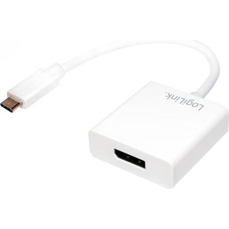 Adattatore LogiLink DisplayPort DP/M a HDMI+DVI+VGA, 4K/30 Hz, nero, 0,1 m (1/3)