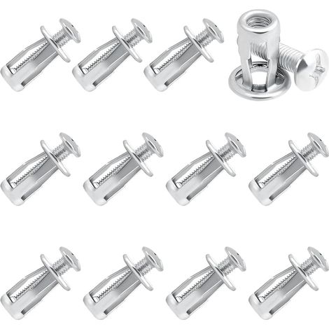 Lot de 12 vis d ancrage creuses métalliques M6 pour fixation (1/5)
