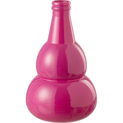 Vase Design en Verre "Cocoon" 45cm Rose