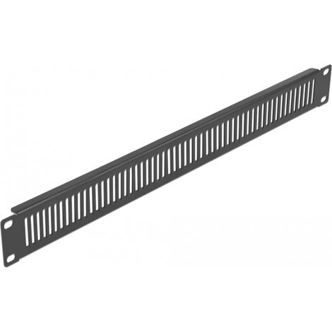 Delock Panel de gabinete de red de 19 con ranuras de ventilaciÃ³n vertical 1U negro