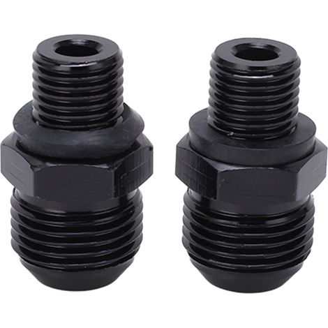 Adaptateur de refroidisseur d'huile de transmission en aluminium 8ANx1/4NPS, paire, compatible GM Turbo 350 400 4L60E 200R. (1/5)