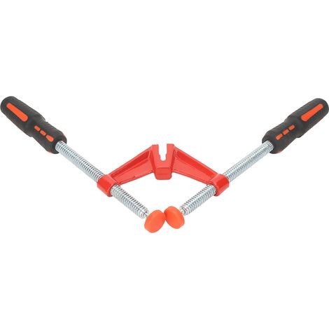 Pince d'angle à deux mains en fonte malléable, outil à feuillurer, accessoire de menuiserie en forme de F (1/5)