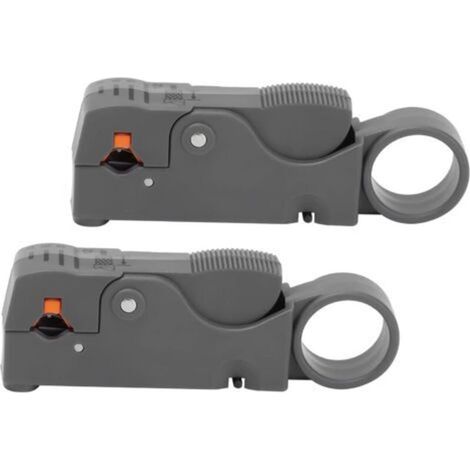 Outil de dénudage de câble coaxial, dénudeur de fil léger Outil de coupe de fil Outil de dénudage de fil Conception à double lame pour câble pour fil (1/5)