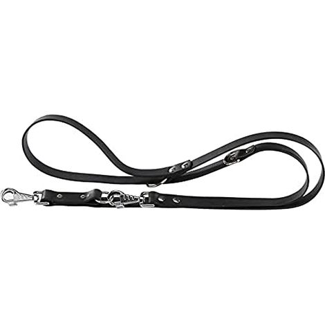 Ferplast NATURAL GA Guinzaglio in pelle vera per l'addestramento di cani - 2 colori e 3 misure. Variante GA22/200 - Misure: 22 mm x L 200 cm - Nero