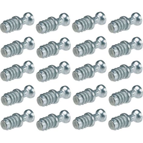 Confezione da 20 tasselli di montaggio da 7 mm – Fissaggio cilindrico per mobili in legno – Avvitamento diretto per pannelli leggeri (1/3)