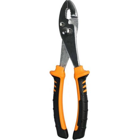 TrAdE Shop Traesio - Pinza Universale 10'' Impugnatura Ergonomica Antiscivolo Ganascia Seghettata 26cm -