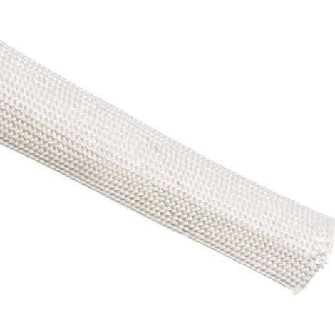 Braided Insulation Sheath 9.8 Foot 16 mm White Fibreglass (1/5)