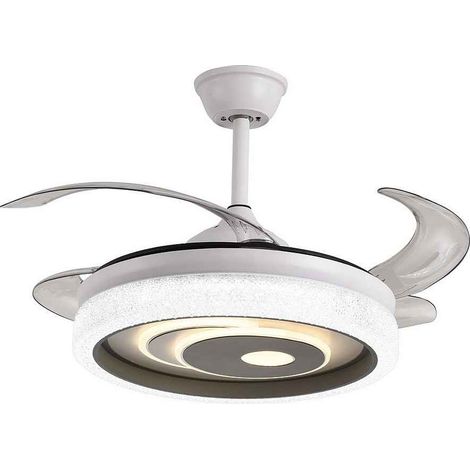 Ventilador DC TRIO blanco D.108cm 4 aspas retráctiles, con LED 36W 3240lm 3000-4000-6500K, memoria (1/5)