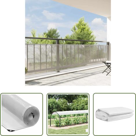 Protection extérieure - Bâche transparente avec œillets 1x12 m polyéthylène (1/5)