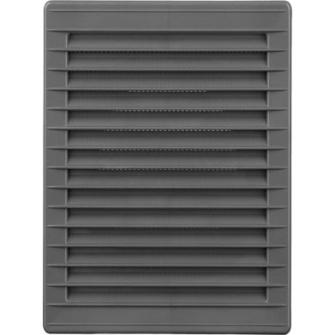 Griglia di ventilazione per facciata con canale a rete grigio 21x14 cm (1/3)