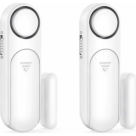 Alarme Maison sans Fil, Alarme de Porte et Fenêtre 4 Modes Capteur sans Fil Magnétique pour Système de Sécurité Maison Sécurité Enfants (Lot de 2) (1/5)