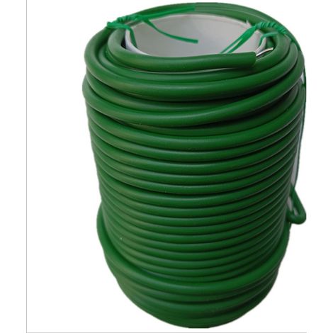 Cordon de tuteur pour plantes, en fil de fer plastifié, 3,5 mm x 20 m / 0,14 po x 65,62 pi