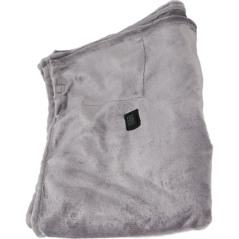 Châle chauffant USB léger en flanelle corail, couverture électrique pour épaules hiver gris clair (1/5)