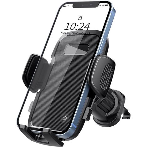 Supporto per telefono da auto ventilato - Supporto per telefono nero - Supporto GSM universale - Accessori per auto - Supporto GSM per auto - Supporto GSM compatibile con tutti i telefoni