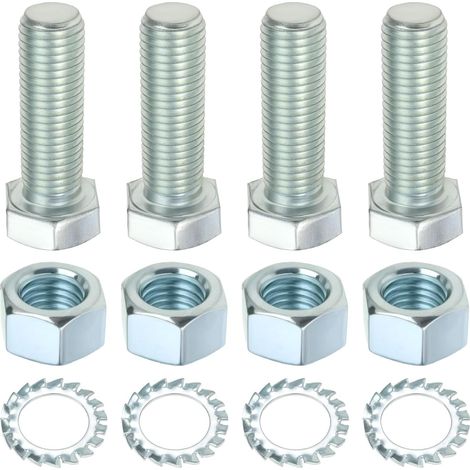 Kit de 4 Boulons d'écrou de Boule d'attelage M16 X 50 Mm Boulons d'attelage de Remorquage de Rondelles pour Accessoires de Remorquage de Fixation de Remorque (1/5)