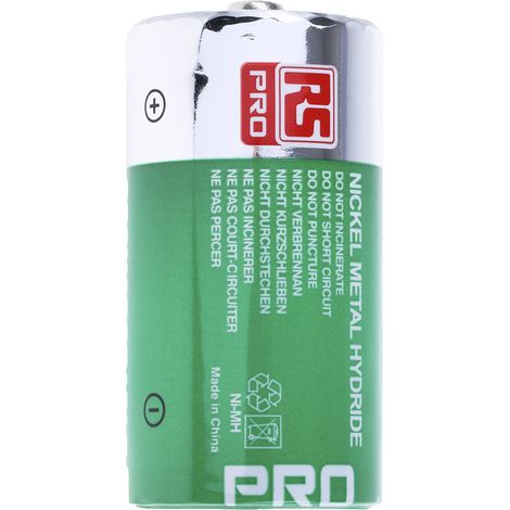 Accumulateur C NiMH, 3Ah 1.2V, RS PRO ( Prix pour Paquet de 2 ) (1/3)