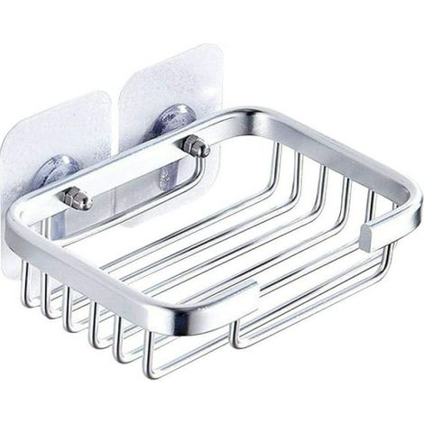 Porte-savon DESI-LEB, support à savon pour douche, cuisine ou salle de bain, récupérateur d'eau, grille antidérapante, lot de 1, finition blanche, design moderne, facile à nettoyer (1/5)